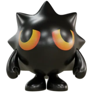 🐈‍⬛ 90c29f48 autocollant, noir, personnage, dessin animé, yeux, mignon telegram sticker