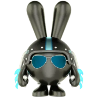 🕶️ a159bfc1 lapin, pilote, aviateur, jouet, personnage telegram sticker