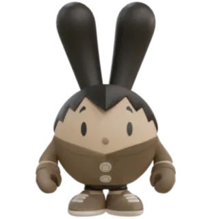 👦 a726fd3e jouet, lapin, figurine, marron, design, art telegram sticker