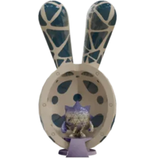 👽 ac6affcf lapin, jouet, art, sculpture, abstrait telegram sticker