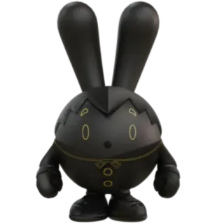 👦 b1e21b53 lapin noir, lapin, jouet, figurine, personnage, art numérique telegram sticker