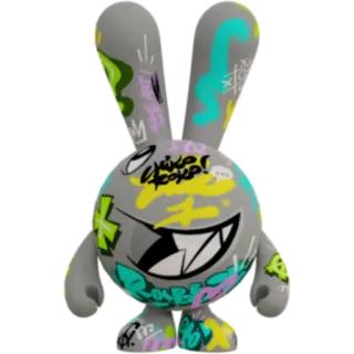 🎨 cd7712dd lapin, jouet, graffiti, personnage, art, moderne telegram sticker