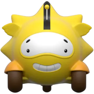 🚖 e7f34eb9 jaune, jouet, dessin animé, personnage, mignon, souriant telegram sticker