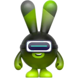 🥽 ef1f74c5 Robot, Dessin animé, Jouet, Personnage, Vert, Futuriste, Réalité virtuelle telegram sticker