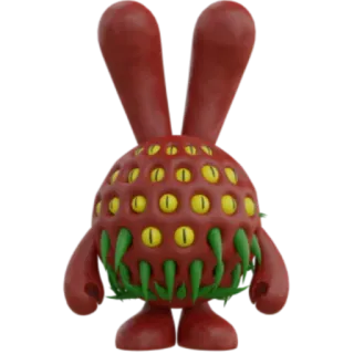 👁️ f02f0db8 monstre, créature, horreur, fantaisie, yeux, dents, lapin telegram sticker