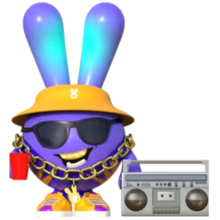 🎶 fb3a22c4 personnage de dessin animé, musique, mode, divertissement telegram sticker