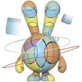 🎨 15d89847 Spielzeug, Abstrakt, Farbenfroh, Geometrisch, Hase, Häschen telegram sticker