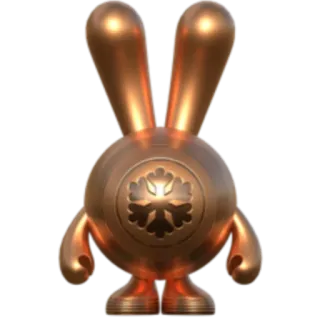 🥉 27d585dd Hase, Kaninchen, Spielzeug, Metall, Skulptur, Figur, Kunst telegram sticker