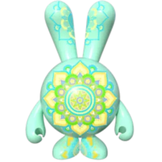 💮 3a69af74 spielzeug, hase, design, süß, floral, minze, kunst, aufkleber telegram sticker