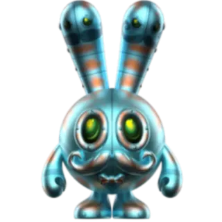 🤖 4d1fa674 Roboter, Hase, Steampunk, Spielzeug, Kaninchen, Schnurrbart telegram sticker