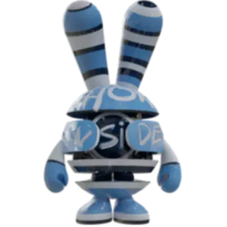 👨‍👦 4fb33ccb MY SIDE sticker, hase, blau, weiß, cartoon, kaninchen telegram sticker