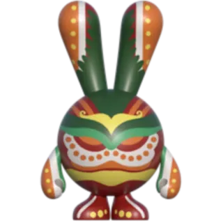 🇨🇮 516abb08 Hase, Kunst, Spielzeug, Kaninchen, Bunt, Design, Figur telegram sticker