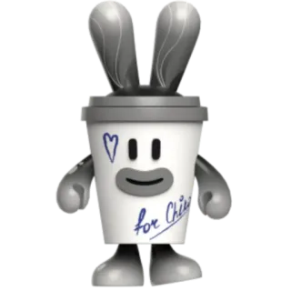 ☕ 7241b668 for China Hase, Tasse, Herz, für China telegram sticker