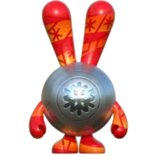 🥈 76311ce0 spielzeug, roboter, hase, rot, orange, silber telegram sticker