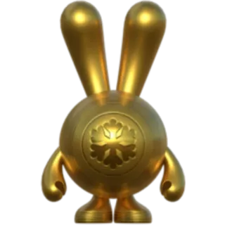 🥇 7bc2e999 goldener Hase, Spielzeug, Figur, Gold, Hase telegram sticker