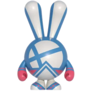 🇫🇮 82a6168a Hase, Spielzeug, Blau, Weiß, Rosa telegram sticker