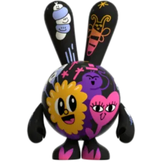 🖍️ c9304f11 Hase, Kunst, Cartoon, Figur, Aufkleber, Dunny, Vinyl Spielzeug telegram sticker