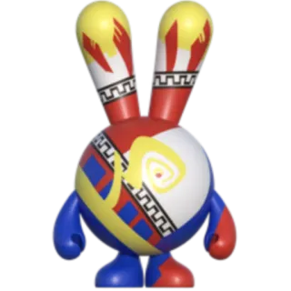 🇬🇾 d0f3b7ab Spielzeug, Figur, Abstrakt, Bunt, Hase telegram sticker