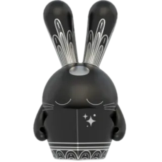 🛶 fa24cb16 Hase, Spielzeug, schwarz, modern, Design, Kunst, Sammlerstück telegram sticker