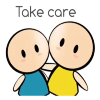 😙 29ccf82a Take care cuidado, amistad, empatía, apoyo, dibujos animados, lindo telegram sticker