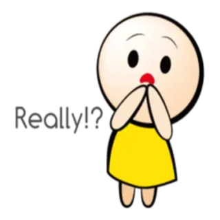 😳 74b4dad0 Really!? sorprendido, pregunta, dibujos animados, impactado telegram sticker