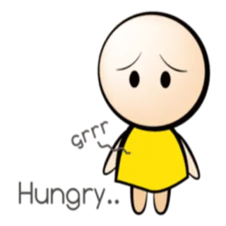 😩 a5418279 Hungry.. hambre, comida, dibujos animados, triste, deseo, grrr, estómago telegram sticker
