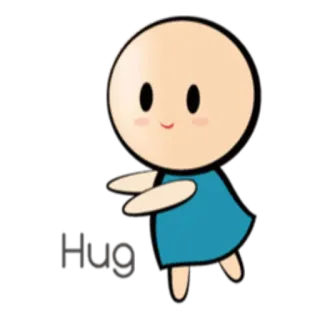 🐥 e87244bb Hug abrazo, lindo, amigable, dibujos animados, amor, positivo telegram sticker