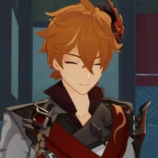 😚 0325d51c Tartaglia Genshin Impact anime, game, genshin impact, tartaglia, childe, character telegram sticker