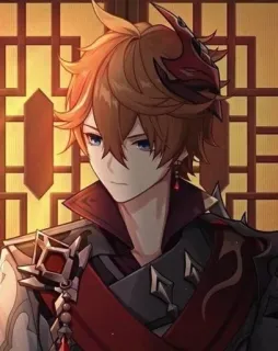 🌟 16294592 Childe Genshin Impact anime, video game, genshin impact, childe, character, ginger, orange hair telegram sticker