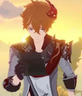 🌟 875fad07 Tartaglia Genshin Impact anime, video game, character, Tartaglia, Genshin Impact telegram sticker