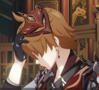 🤦‍♀ 974de28f Tartaglia Genshin Impact Tartaglia, Childe, Genshin Impact, character, game, mask telegram sticker