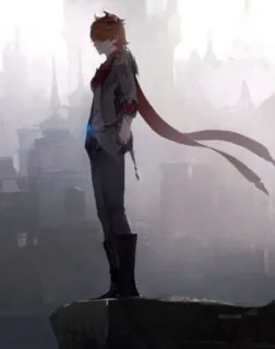 🌟 c0e2034f Tartaglia Genshin Impact anime, video game, Tartaglia, Genshin Impact, character, digital art telegram sticker