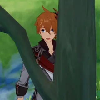 😧 0a6408d2 Tartaglia Genshin Impact Anime, Videogame, Personage, Tartaglia, Genshin Impact telegram sticker