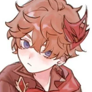 😕 2045d4ab Tartaglia Genshin Impact Anime, Tartaglia, Genshin Impact, Childe, Videogame, Fanart telegram sticker