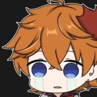 😭 333904d3 Tartaglia Genshin Impact Anime, Genshin Impact, Tartaglia, Chibi, Huilend, Verdrietig telegram sticker