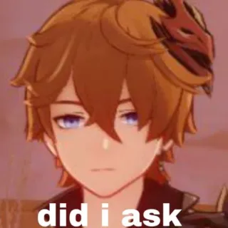 😡 3f4d3470 Tartaglia Genshin Impact did i ask Tartaglia, Genshin Impact, Videogame, Personage, Anime, Wie vroeg? telegram sticker