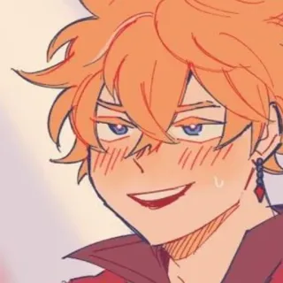 😀 44789790 Tartaglia Genshin Impact Anime, Chibi, Oranje haar, Genshin Impact, Tartaglia, Videogame, Fanart telegram sticker