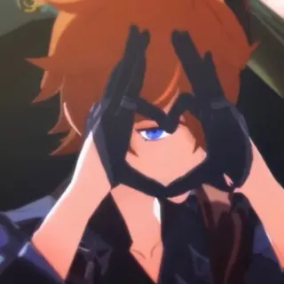 😘 4cf7169e Tartaglia Genshin Impact Tartaglia, Genshin Impact, Anime, Personage, Videogame, Glimlach telegram sticker