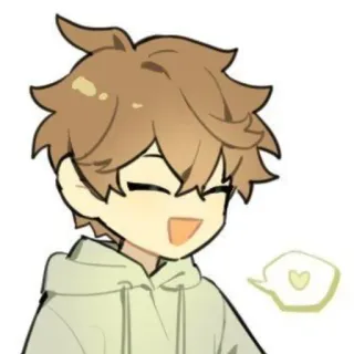 😘 98671897 Cartoon, Anime, Sticker, Personage, Leuk, Vrolijk telegram sticker