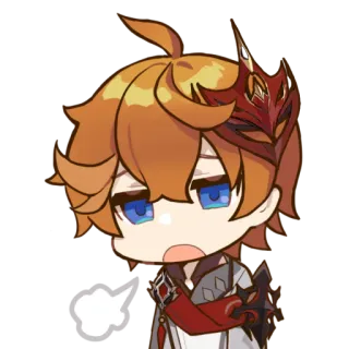 😮‍💨 4e164e98 Tartaglia Genshin Impact Anime, Cartoon, Spel, Genshin Impact, Tartaglia, Childe telegram sticker