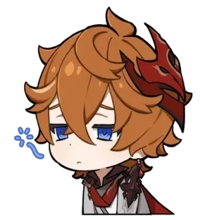 😴 80dcce7a Tartaglia Genshin Impact tartaglia, genshin impact, childe, anime, spel telegram sticker