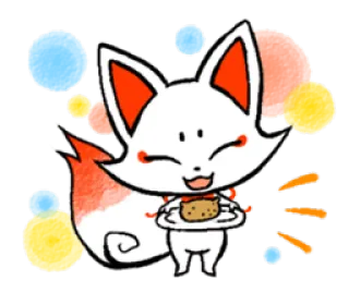 ☺️ 7aa18efc Fuchs, Tier, niedlich, Cartoon, Kawaii, Figur, Zeichnung telegram sticker