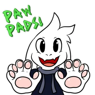 ✋ 25417705 PAW PADS! Furry, Opuszki, Kreskówka, Słodkie, Zwierzę whatsapp sticker