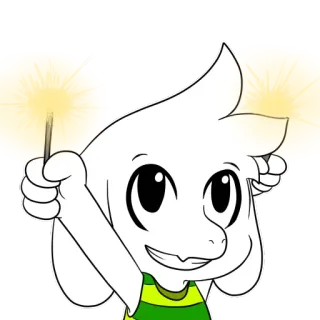 🎆 2c1be301 Asriel Dreemurr Undertale Asriel, Dreemurr, Undertale, gra wideo, postać, słodki, koza whatsapp sticker