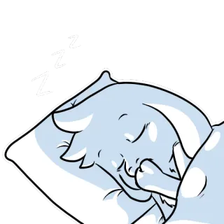 😴 49778246 sen, śpiący, kot, poduszka, kreskówka, zwierzę whatsapp sticker
