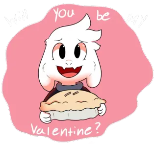 ❤ 774060cf Will you be my Valentine? walentynki, słodkie, ciasto, kreskówka whatsapp sticker