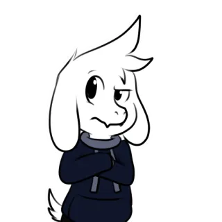 😕 7bc46e5e Asriel Undertale Kreskówka, Undertale, Asriel, Koza, Gra wideo whatsapp sticker