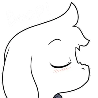 😚 91b0082e Boop! boop, słodki, kreskówka, zwierzę, naklejka whatsapp sticker