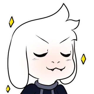 😏 9ff0d088 Asriel Undertale Asriel, Undertale, postać, koza, gra wideo whatsapp sticker