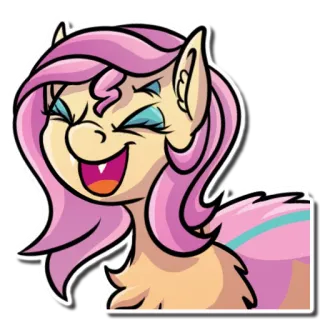 😆 8d8f5b97 cartoon, pony, smile, sticker, laugh, animation telegram sticker